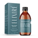 Elixiré liposomski Men Power Booster z okusom zelenega jabolka za povečanje energije, vzdržljivosti in podporo moškemu zdravju.