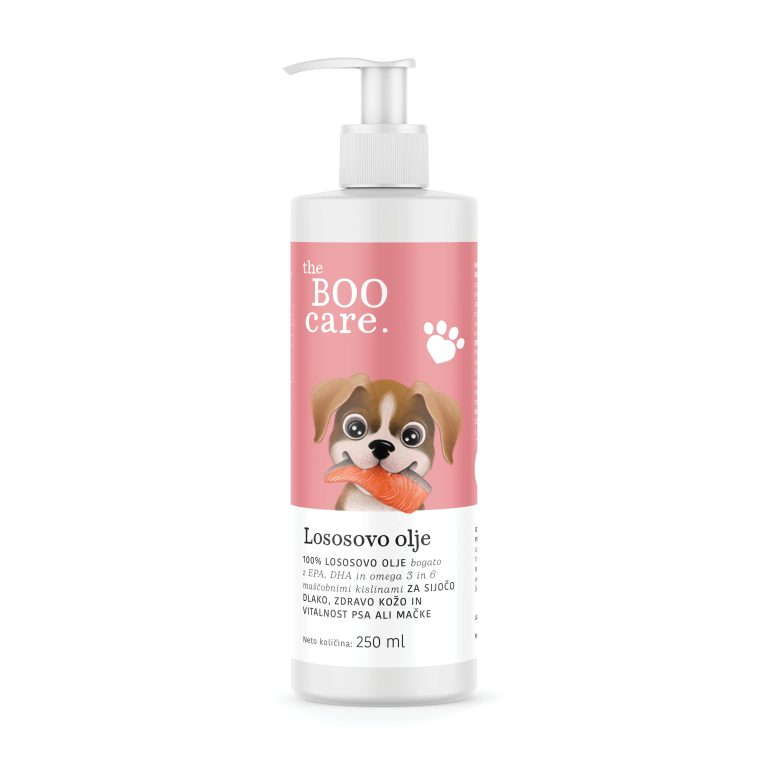 BOO CARE Lososovo olje za pse in mačke – 250 ml s pumpico